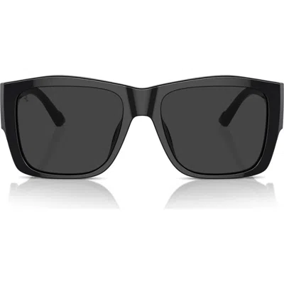 Scuderia Ferrari 56mm Polarized Square Sunglasses In Black