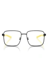 Scuderia Ferrari 56mm Square Optical Glasses In Black White