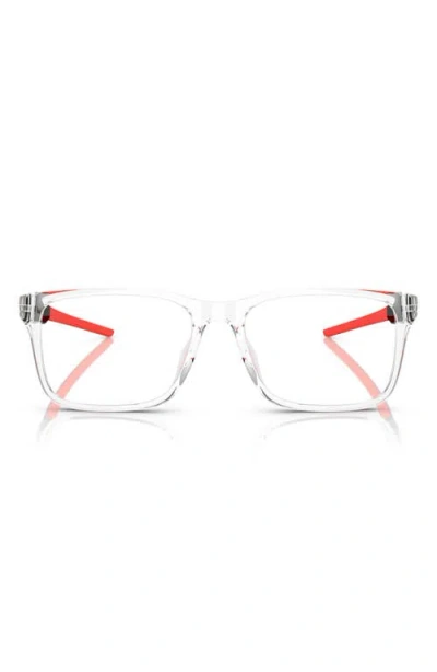 Scuderia Ferrari 56mm Square Optical Glasses In Crystal