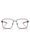 Scuderia Ferrari 56mm Square Optical Glasses In Matte Black
