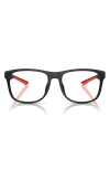 Scuderia Ferrari 56mm Square Optical Glasses In Matte Black