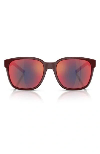 Scuderia Ferrari 56mm Square Sunglasses In Red