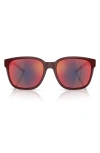 Scuderia Ferrari 56mm Square Sunglasses In Red