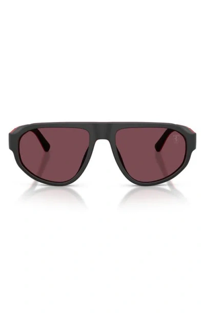 Scuderia Ferrari 57mm Irregular Sunglasses In Black