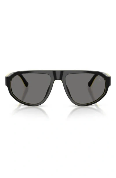 Scuderia Ferrari 57mm Polarized Irregular Sunglasses In Neutral