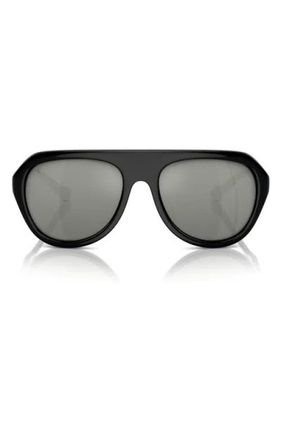 Scuderia Ferrari 57mm Polarized Pilot Sunglasses In Black