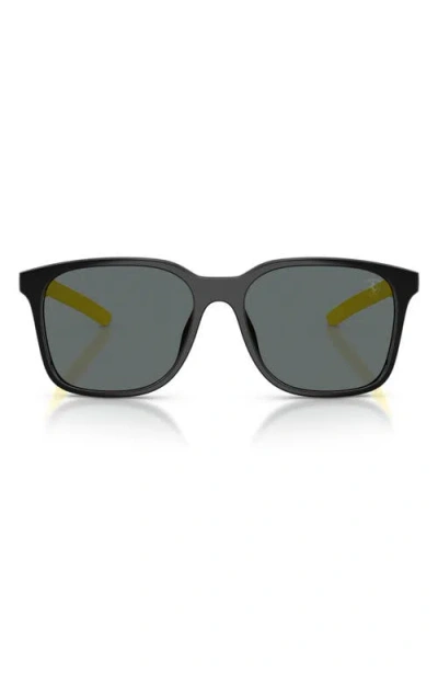 Scuderia Ferrari 57mm Polarized Square Sunglasses In Black