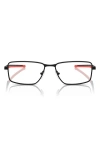 Scuderia Ferrari 57mm Rectangle Optical Glasses In Black