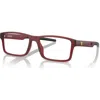 Scuderia Ferrari 57mm Rectangle Optical Glasses In Red