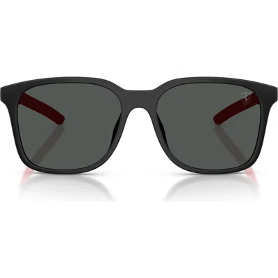 Scuderia Ferrari 57mm Square Sunglasses In Black