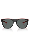 Scuderia Ferrari 57mm Square Sunglasses In Matte Black