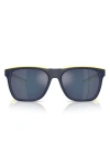 Scuderia Ferrari 57mm Square Sunglasses In Matte Blue