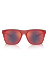 Scuderia Ferrari 57mm Square Sunglasses In Matte Red