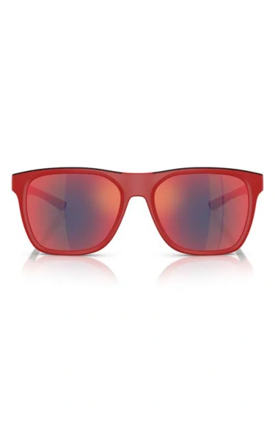 Scuderia Ferrari 57mm Square Sunglasses In Matte Red