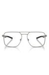 Scuderia Ferrari 58mm Square Optical Glasses In Gunmetal