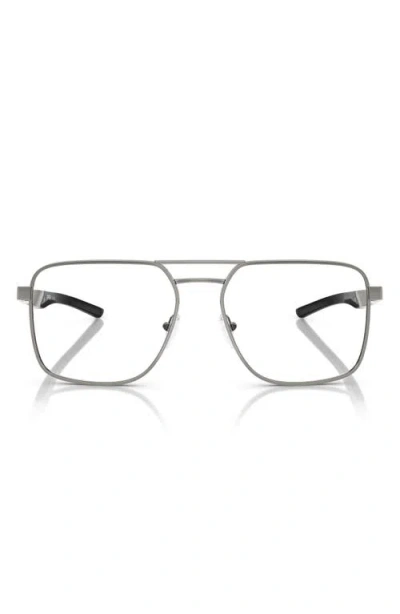 Scuderia Ferrari 58mm Square Optical Glasses In Gunmetal