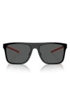 Scuderia Ferrari 58mm Square Sunglasses In Black