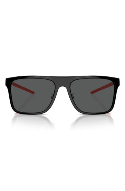 Scuderia Ferrari 58mm Square Sunglasses In Black