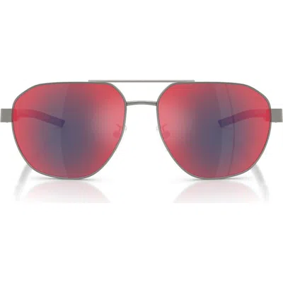 Scuderia Ferrari 59mm Irregular Sunglasses In Gunmetal
