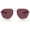 Scuderia Ferrari 60mm Mirrored Pilot Sunglasses In Silver
