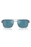 Scuderia Ferrari 59mm Rectangular Sunglasses In Blue