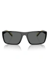 Scuderia Ferrari 59mm Rectangular Sunglasses In Black