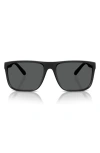 Scuderia Ferrari 59mm Square Sunglasses In Matte Black