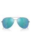 Scuderia Ferrari 60mm Polarized Pilot Sunglasses In Gunmetal