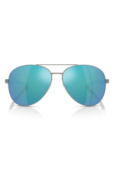 Scuderia Ferrari 60mm Polarized Pilot Sunglasses In Gunmetal