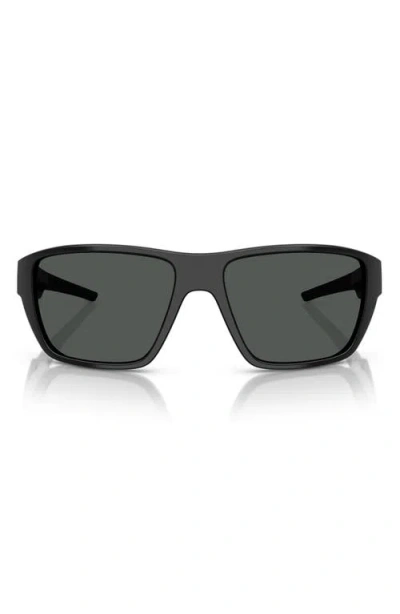 Scuderia Ferrari 61mm Rectangular Sunglasses In Black