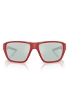 Scuderia Ferrari 61mm Rectangular Sunglasses In White