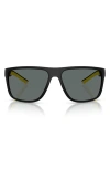 Scuderia Ferrari 63mm Polarized Pillow Sunglasses In Black