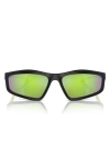 Scuderia Ferrari 64mm Oversize Irregular Sunglasses In Black Green