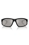 Scuderia Ferrari 64mm Oversize Irregular Sunglasses In Matte Black