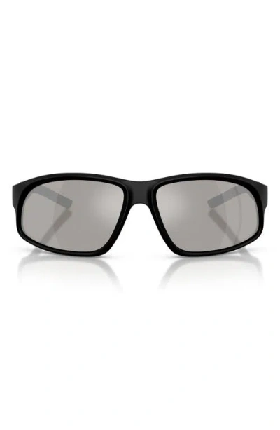 Scuderia Ferrari 64mm Oversize Irregular Sunglasses In Matte Black