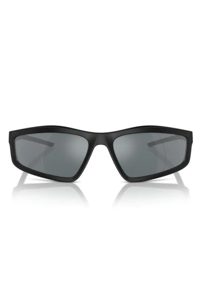 Scuderia Ferrari 64mm Oversize Irregular Sunglasses In Matte Black