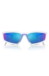 Scuderia Ferrari 64mm Oversize Irregular Sunglasses In Transparent Grey