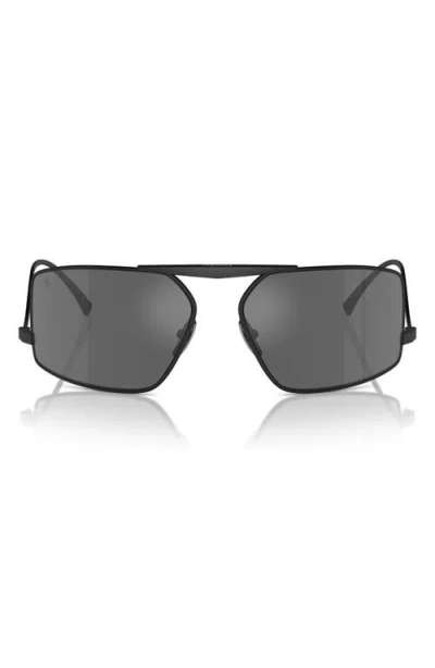 Scuderia Ferrari 64mm Oversize Rectangular Sunglasses In Black