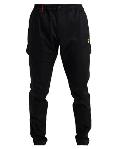 Scuderia Ferrari Ferrari Man Pants Black Size 38 Cotton, Elastane