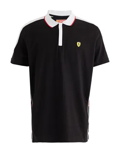 Scuderia Ferrari Polo Shirts In Black