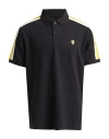 Scuderia Ferrari Ferrari Man Polo Shirt Black Size Xxl Cotton, Elastane