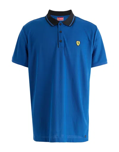 Scuderia Ferrari Polo Shirts In Blue