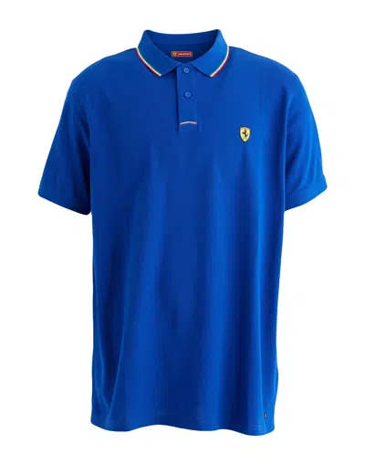 Scuderia Ferrari Polo Shirts In Blue