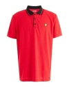 Scuderia Ferrari Man Polo Shirt Red Size L Polyester In Red