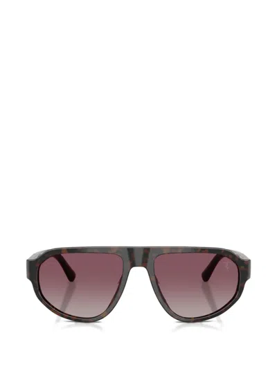 Scuderia Ferrari 57mm Polarized Irregular Sunglasses In Brown