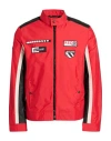 Scuderia Ferrari Man Jacket Red Size Xxl Polyamide In Red