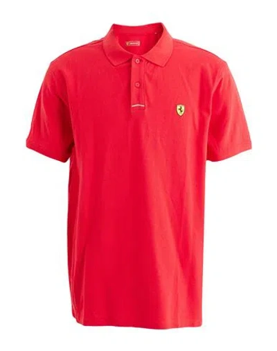 Scuderia Ferrari Man Polo Shirt Red Size Xxxl Cotton