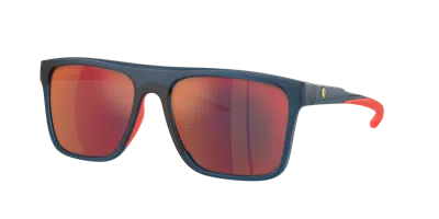 Scuderia Ferrari Man Sunglass Fz6006 In Mirror Red Blue