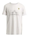 Scuderia Ferrari Man T-shirt Light Grey Size L Cotton In White