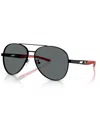 Scuderia Ferrari Unisex Polarized Sunglasses Fz5002d In Matte Black